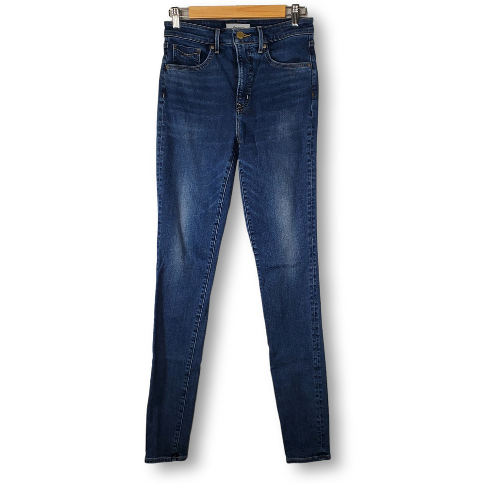 Revtown High Rise Skinny Jeans Decade Denim Dark Wash Blue Size 28 Tall